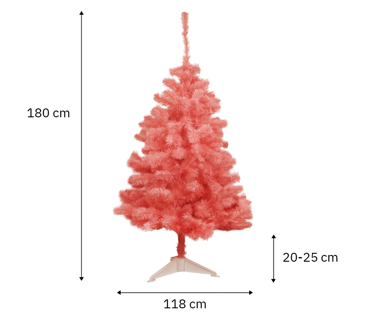 Ružový vianočný stromček Jedľa 180cm Classic